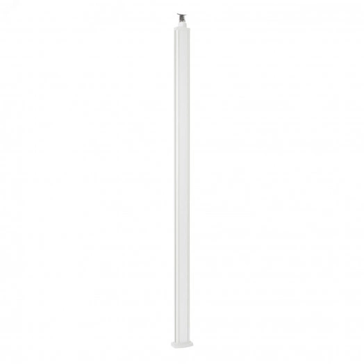Универсальная колонна алюминиевая с крышкой из алюминия 1 секция, высота 2,77 метра, с возможностью увеличения высоты до 4,05 метра, цвет белый
