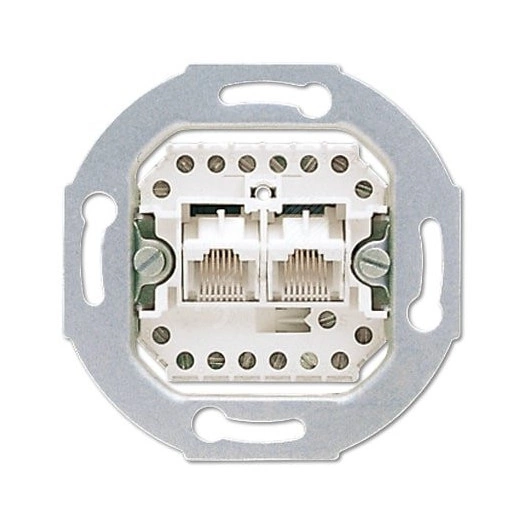 Розетка универсальная телефон/компьютер (RJ45) 2-ная, (неэкранированная)   категория 3  Механизм.