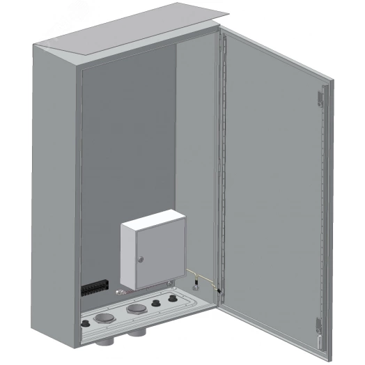 Шкаф монтажный с козырьком IP66, 600х1000х250 мм
