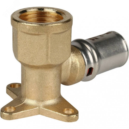 Угольник ВР 1/2'х16 короткий, настенный, для металлопластиковых труб прессовой