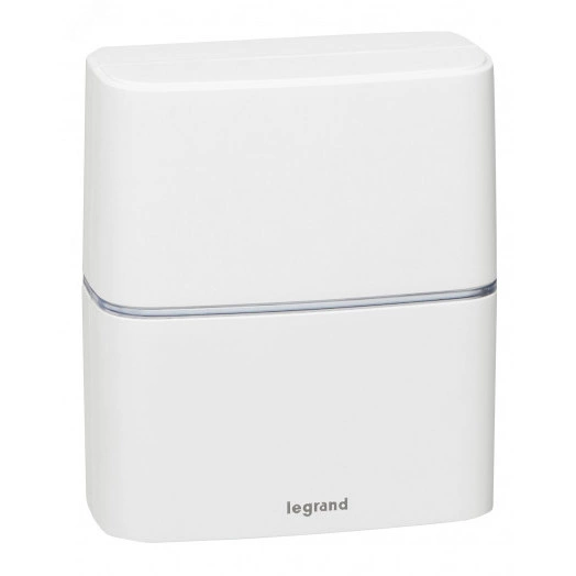 Звонок беспроводной - комплект Премиум - 30 рингтонов - дальность 200 м - цвет белый - дополнительный звонок Комфорт с питанием от сети 220В