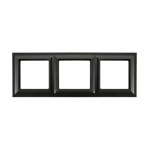 Рамка 3-поста  Eco Profi  Standart  термопласт  антрацит