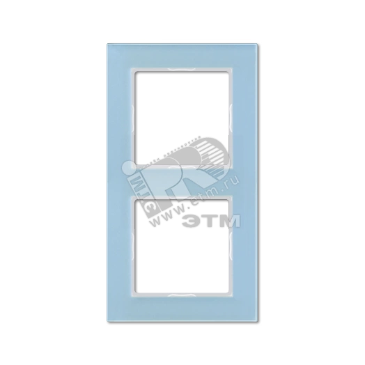 Рамка 2-я для горизонтальной/вертикальной установки  Серия- ACreation  Материал- стекло  Цвет- серо-голубой