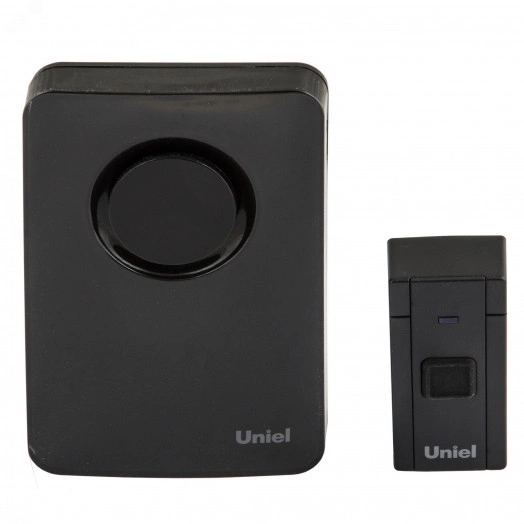 Звонок электронный UDB-092W-R1T1-36S-BL 220В 36 мелодий Блистер Черный ТМ Uniel