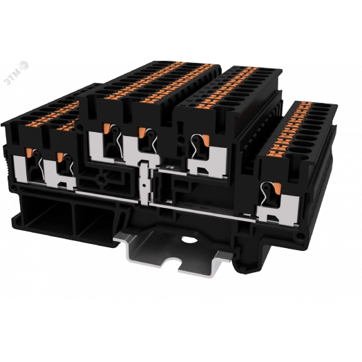 Клемма TP 2-уровневая, сечение 2,5 мм. кв., черная