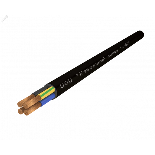 Провод ПВС 3х0.75+1х0.75-380/660 (Ч. бар)