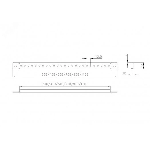 Перемычка монтажная для шкафов EMS ширина/глубина 400 мм