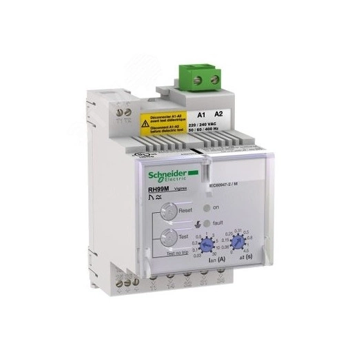 Реле контроля RH99M 50/60/400Гц автоматический сброс 0.1-30А 0-4.5сек