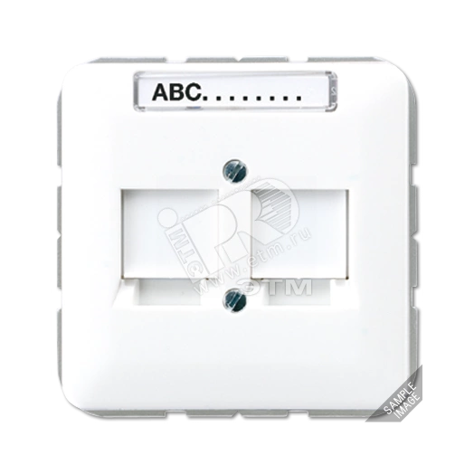 Крышка для 2-х модульных гнезд  серая