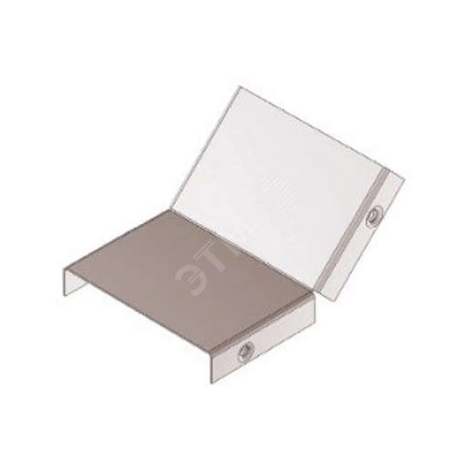 Крышка лотка замкового КЛПЗ 100х100-45 УХЛ1 для поворота трассы вверх на 45, оцинкованный лист(толщина покрытия 10 -18 мкм) S1,0