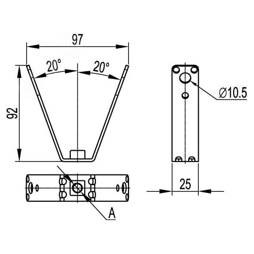 Крепление к профнастилу V-образное М10