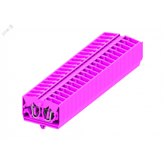 Клемма TB 1-1 бок. подключение с защелк.ножками, сечение 2,5 мм. кв., розовый.