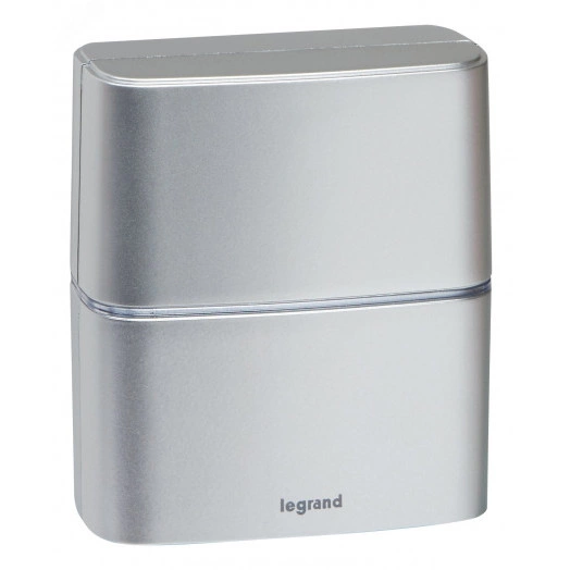 Звонок беспроводной - комплект Премиум - 30 рингтонов - дальность 200 м - цвет алюминий