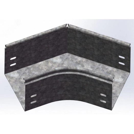 Угол плоский плавный 45 град. к лотку 300х80, толщина 0,7 мм, Сендзимир цинк