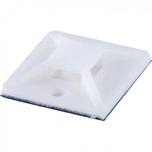 Площадка самоклеющаяся 30x30 мм, под хомуты, белый,