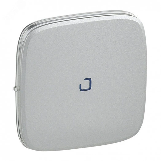 Valena ALLURE Лицевая панель для переключателя промежуточного с подсветкой/индикацией Алюминий