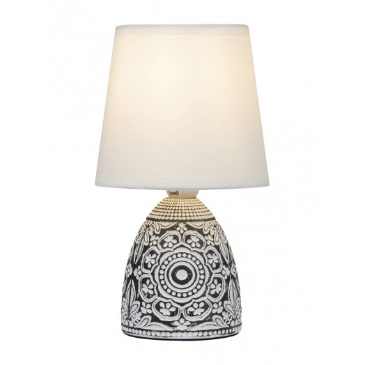 Настольная лампа Debora 7045-502 1 * Е14 40 Вт керамика черная с абажуром