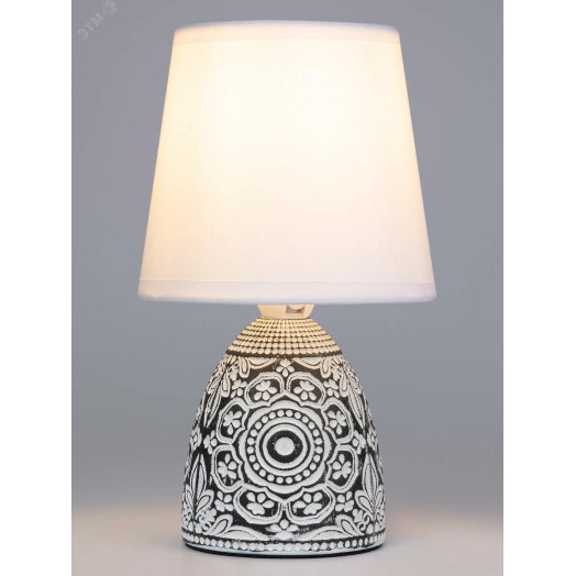 Настольная лампа Debora 7045-502 1 * Е14 40 Вт керамика черная с абажуром