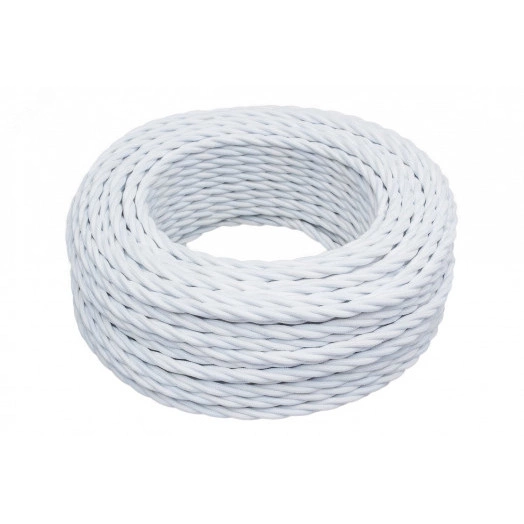 Ретро провод 2х2,5 Белый (матовый) 150м