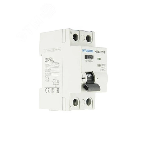 Устройство защитного отключения HRC63S 2PG4S0000C 00016F 2 полюса, 16A, 30mA (STANDARD)