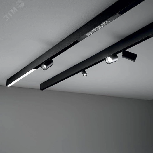 Шинопровод для низковольтных трековых светильников 1м черный