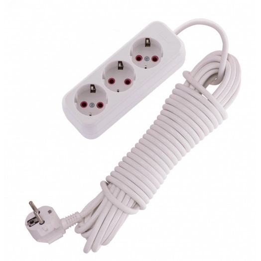 Удлинитель с заземлением 3 входа 10 метров