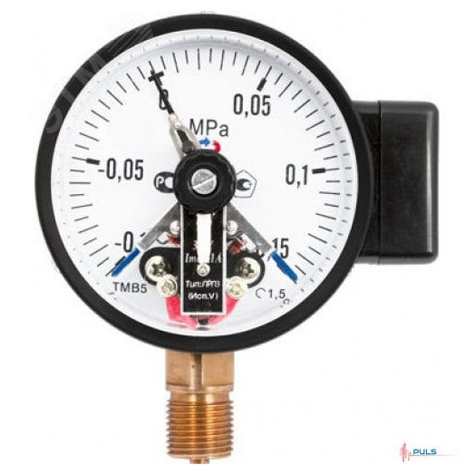 Манометр с электроконтактной приставкой исп. V коррозийноостойкий радиальный ТМ-521Р.05 0...1 МРаМ20х1.5 кл.1.5 готовый к гидрозаполнению