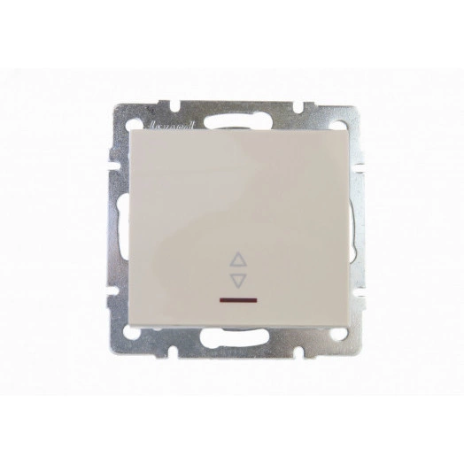 Выключатель RAIN проходной с подсветкой крем механизм