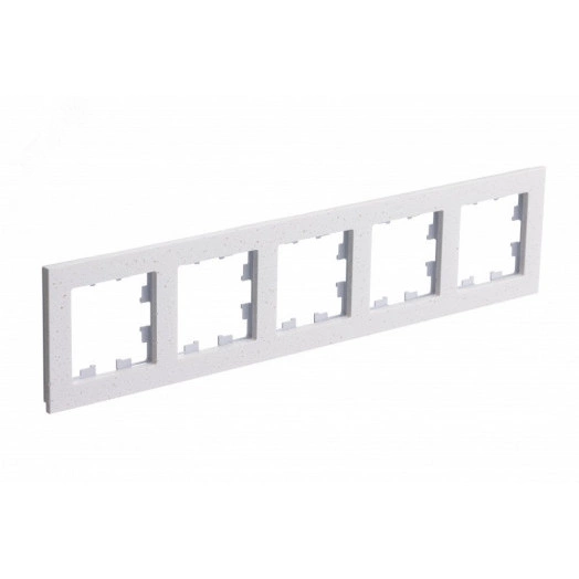 ATLASDESIGN NATURE рамка пятипостовая, МРАМОР КРЕМ РОЯЛ