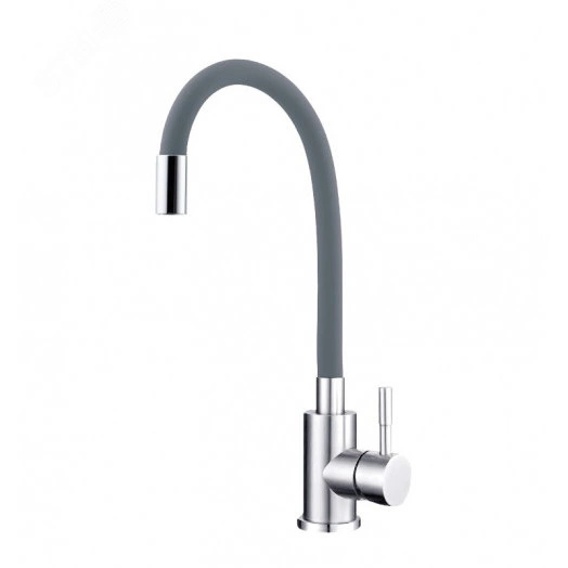 Смеситель для кухни TSB-114-G005 гибкий излив серый тип См-МОЦБА