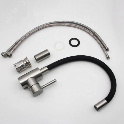 Смеситель для кухни TSB-114-G005 гибкий излив серый тип См-МОЦБА