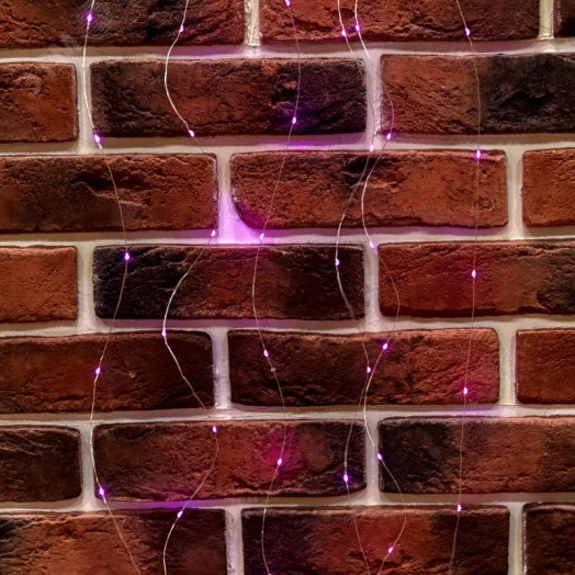 Гирлянда Светодиодный дождь из росы 3х3м розовый USB + пульт управления