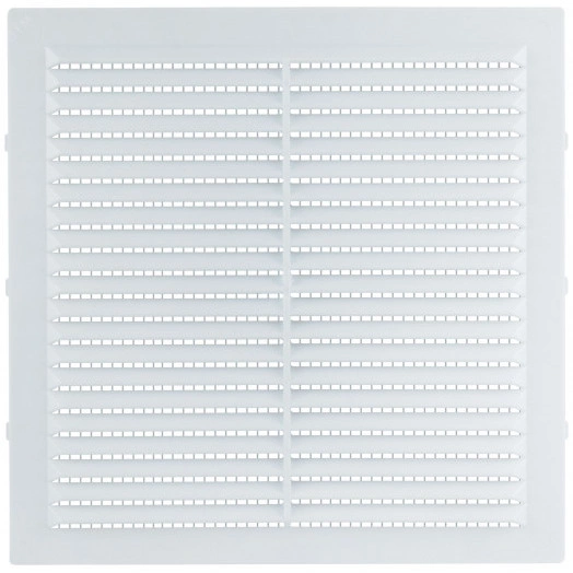 Решетка вентиляционная, пластиковая, 190 х 190 мм, с сеткой