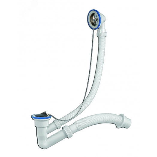 Сифон ЭЛИТ для ванн с нержавеющими чашками D40/50