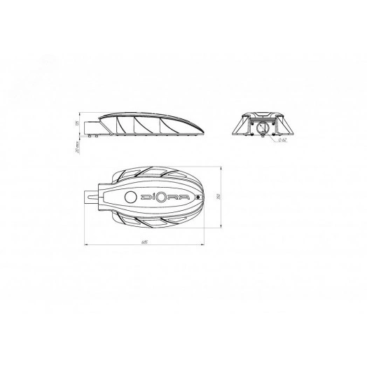 Светодиодный светильник Diora Skat 250/35500 ШБ1 4K консоль