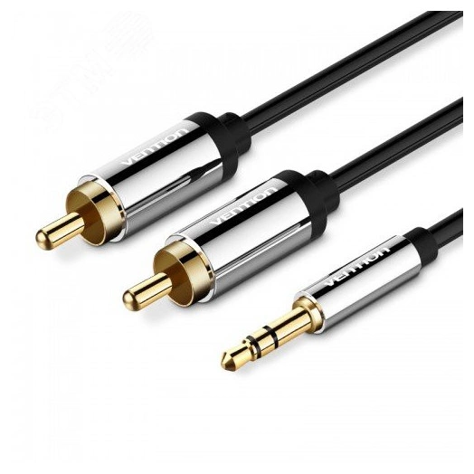 Аудио кабель Jack 3.5 мм M на 2RCA M, 3 м.