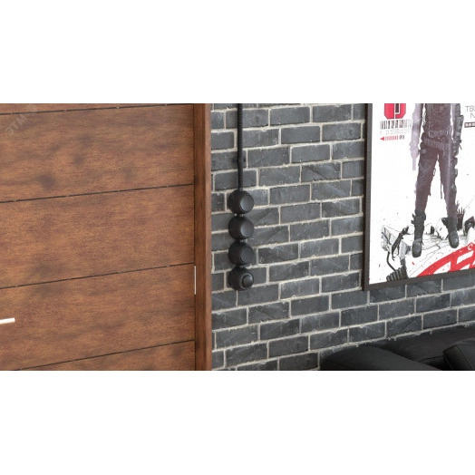 Выключатель перекрестный одноклавишный  Rotondo, цвет черный