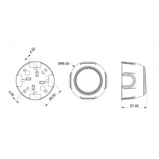 Выключатель перекрестный одноклавишный  Rotondo, цвет черный