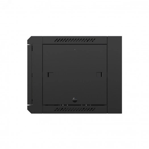 Шкаф настенный телекоммуникационный W 12U 600х600х635мм, 2 профиля 19, дверь сплошная металл, боковые стенки съемные, разобранный, черный RAL 9005
