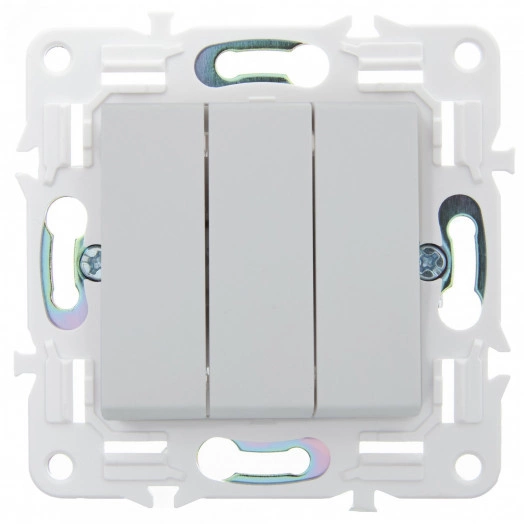 SKANDY Выключатель 3-клавишный 10А SK-V11W арктический белый IEK