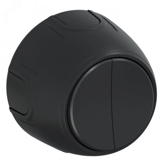 Выключатель двойной  Rotondo, цвет черный