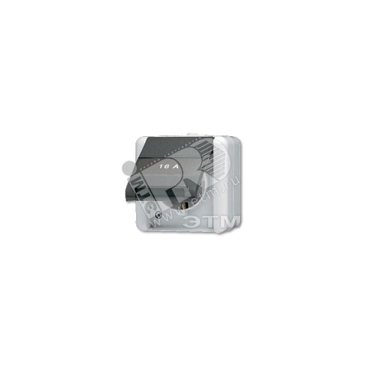 Розетка штепсельная SCHUKO 16А 250V с защитой от детей и полем для надписи IP44