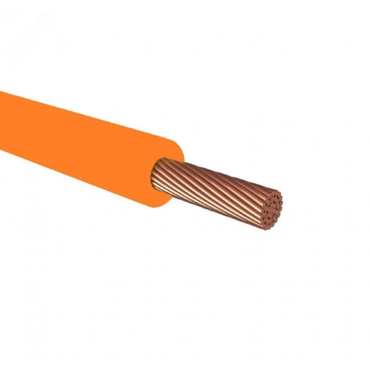 Провод силовой ПУГВнг(А)-LS 1х1 оранжевый         (100м) многопроволочный