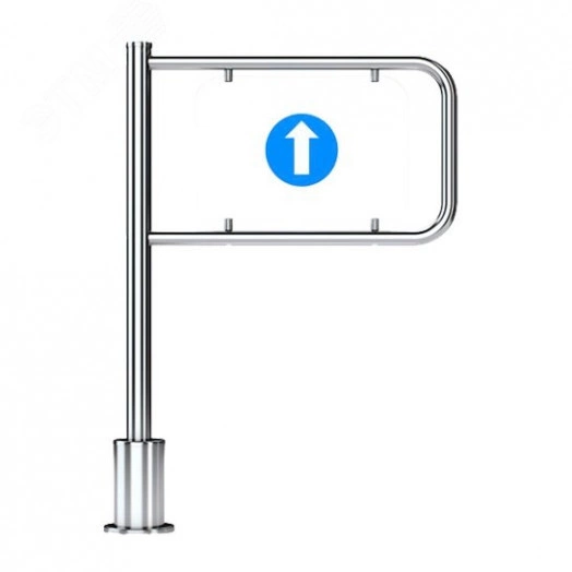 Калитка с электрической и магнитной разблокировкой из нержавеющей стали с заполнением (с табличкой проход запрещен, проход разрешен) Oxgard К-13.1 1200 левая, ширина 1325 мм, магнитный ключ в комплекте -2 шт.