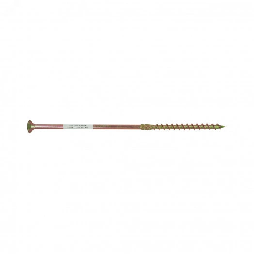 Саморез конструкционный по дереву 8х220 TX 40 с фрезой, желтопассивированный, потайная головка (1 шт.)