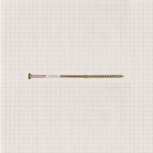 Саморез конструкционный по дереву 8х220 TX 40 с фрезой, желтопассивированный, потайная головка (1 шт.)