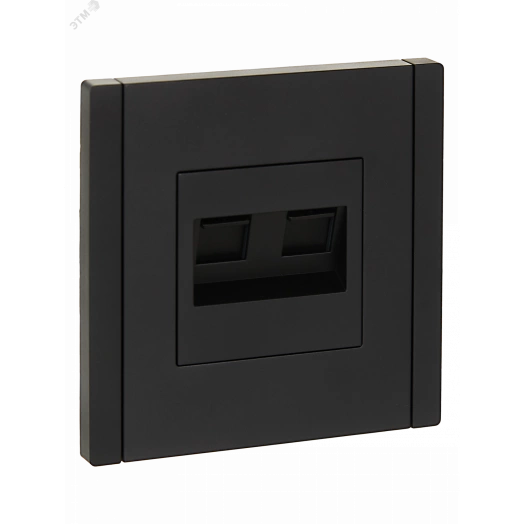 FORTE&PIANO Розетка двойная RJ11+RJ45 кат.5E FP135 черный IEK