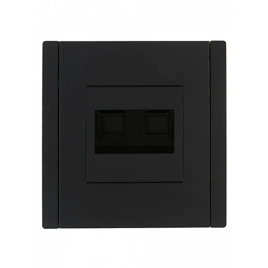 FORTE&PIANO Розетка двойная RJ11+RJ45 кат.5E FP135 черный IEK