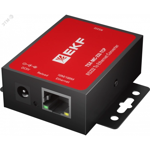 Преобразователь 1-портовый RS-232 в Ethernet, EKF, MC-232-TCP TSX EKF