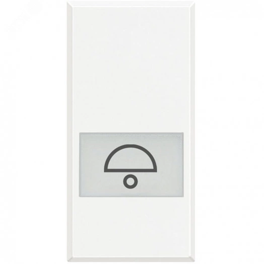 Axolute Клавиши с подсветкой для выключателей AXIAL 1 модуль символ Звонок белый